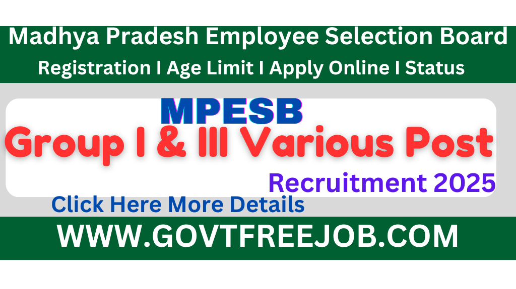 MPESB Group I Sub Group III Various Post Recruitment Test 2024