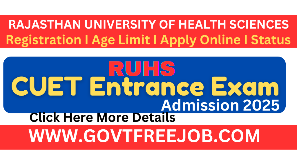 RUHS CUET Admission Test 2025