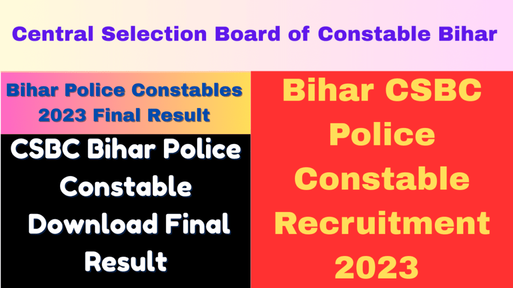 police consatable 2023 final result