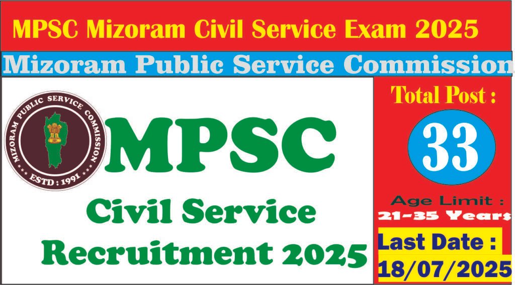 Mizoram Civil Service (Combined Competitive Examination) 2025