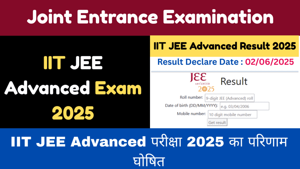 iit jee advanced exam result 2025