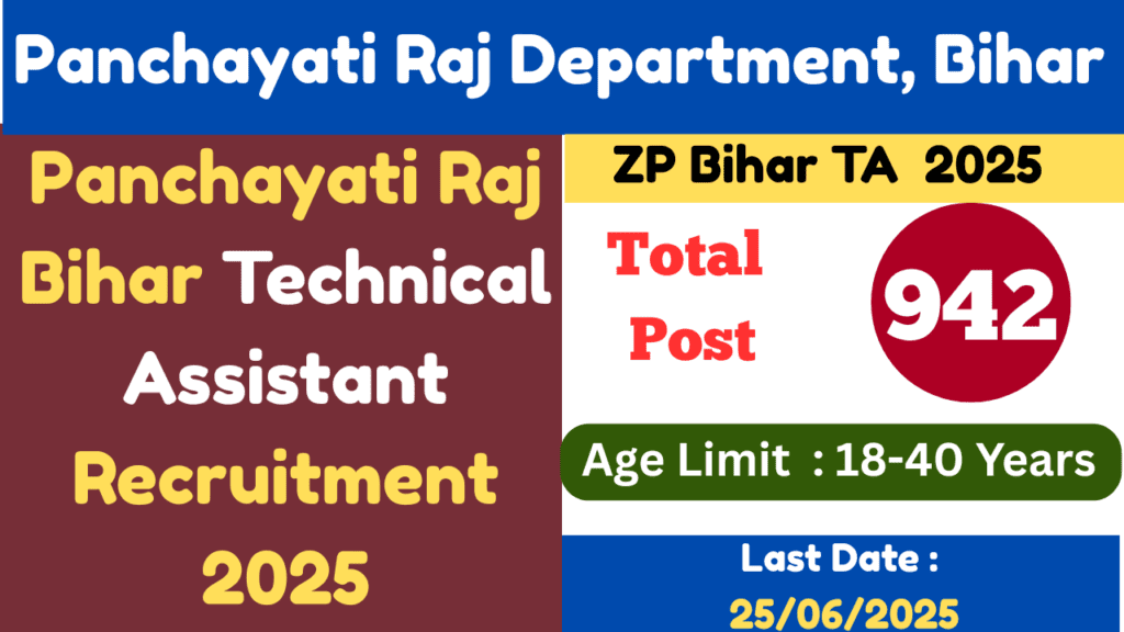 Bihar Zila Parishad Technical Assistant 2025