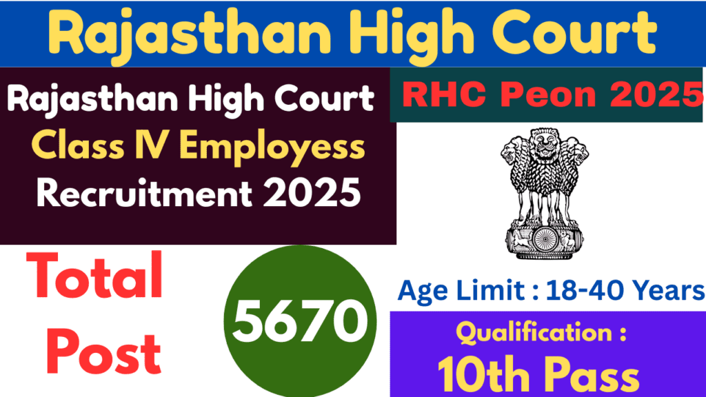 Rajasthan High Court Peon 2025
