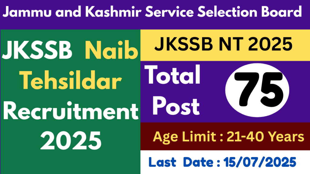 jkssb Naib Tehsildar 2025