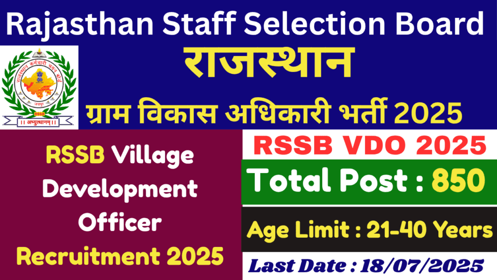 RSSB Village Development Officer 2025