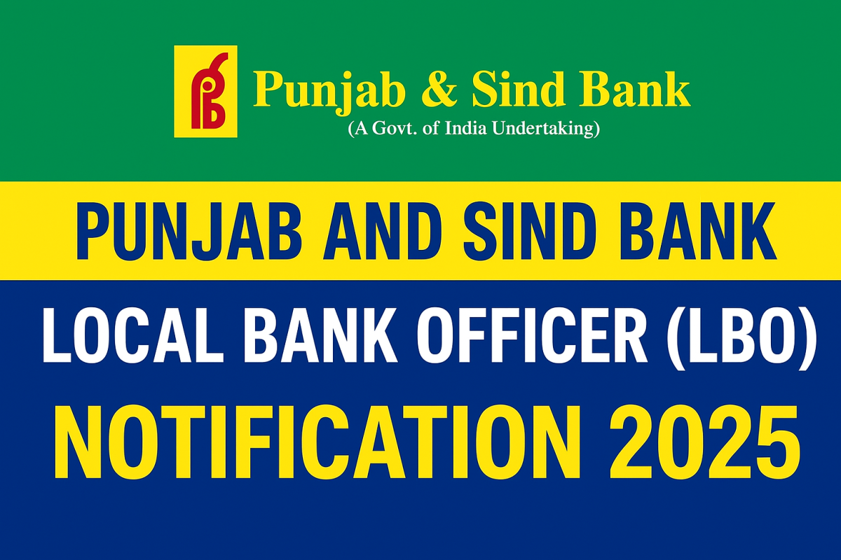 Punjab and Sind Bank LBO Vacancy 2025 Notification