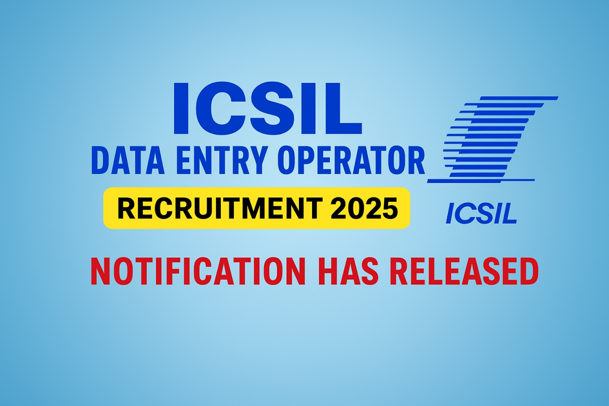 ICSIL Data Entry Operator Job 2025