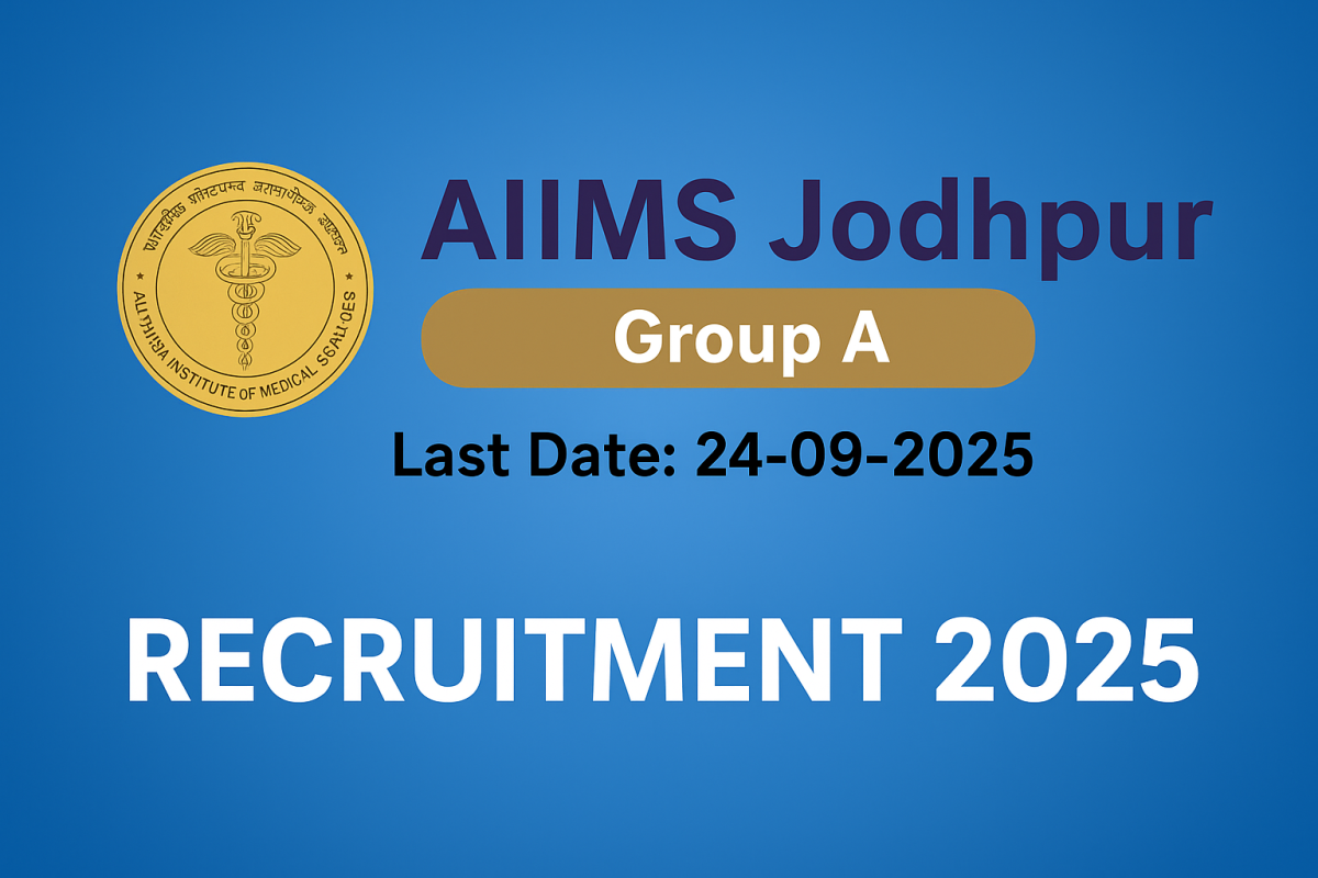 AIIMS Jodhpur Group A Recruitment 2025