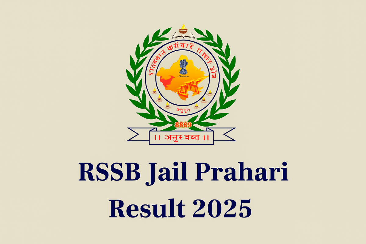 Rajasthan RSSB Jail Prahari Result 2025