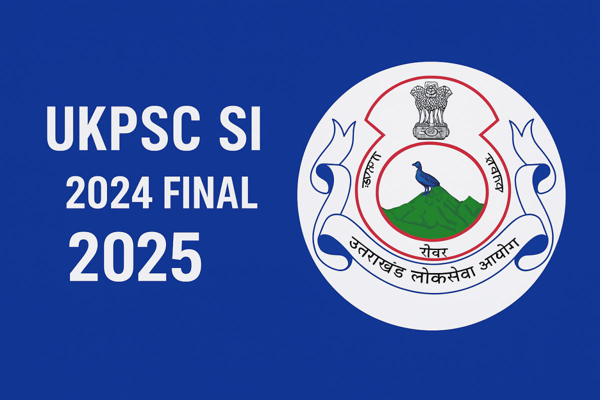 UKPSC SI 2024 Final Result UKPSC SI 2024 Final Result