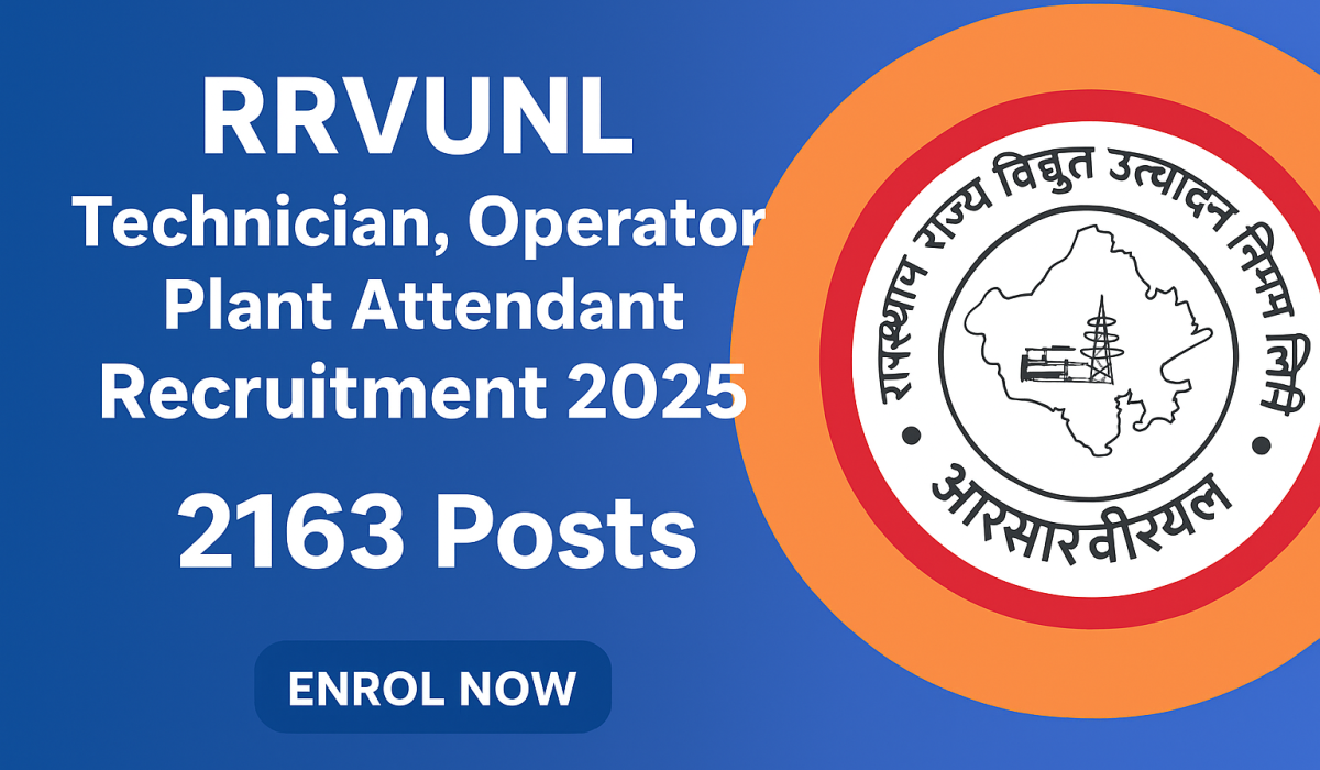 RRVUNL Technician III, Operator & Plant Attendant Recruitment 2025 RRVUNL Technician III, Operator & Plant Attendant Recruitment 2025
