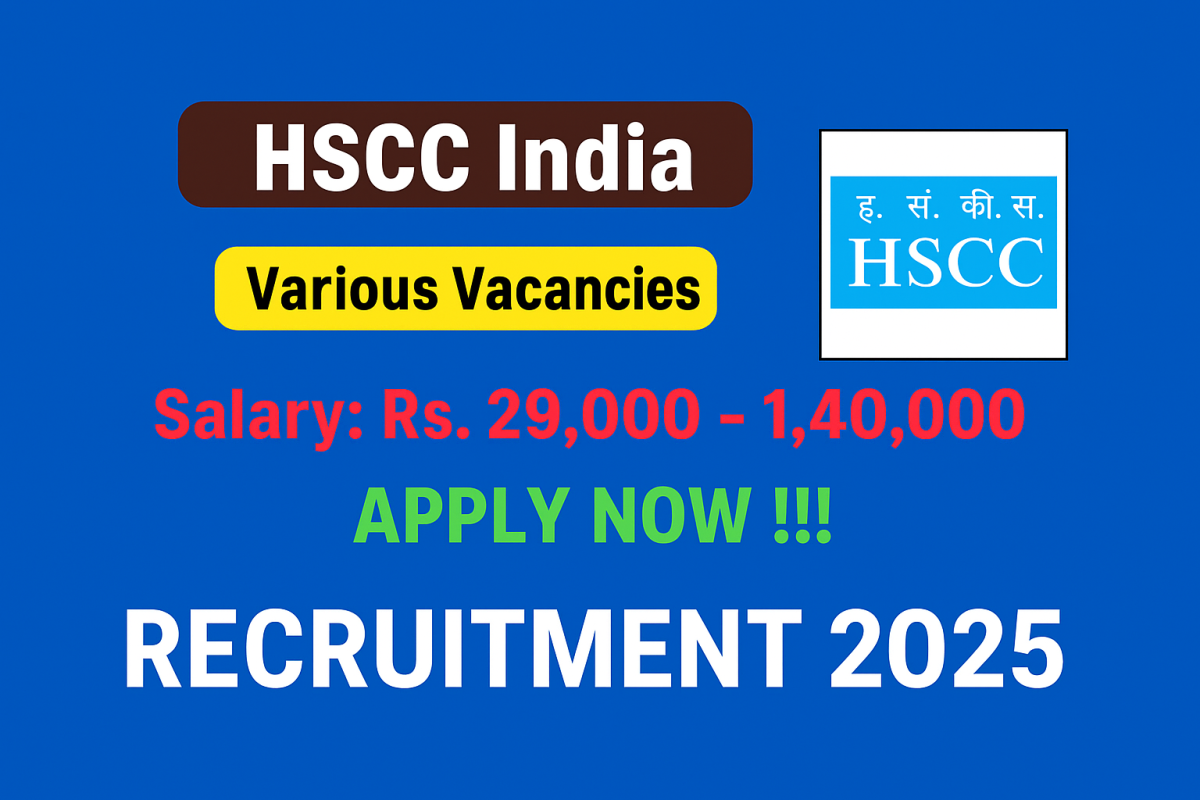 HSCC India Recruitment 2025 HSCC India Recruitment 2025