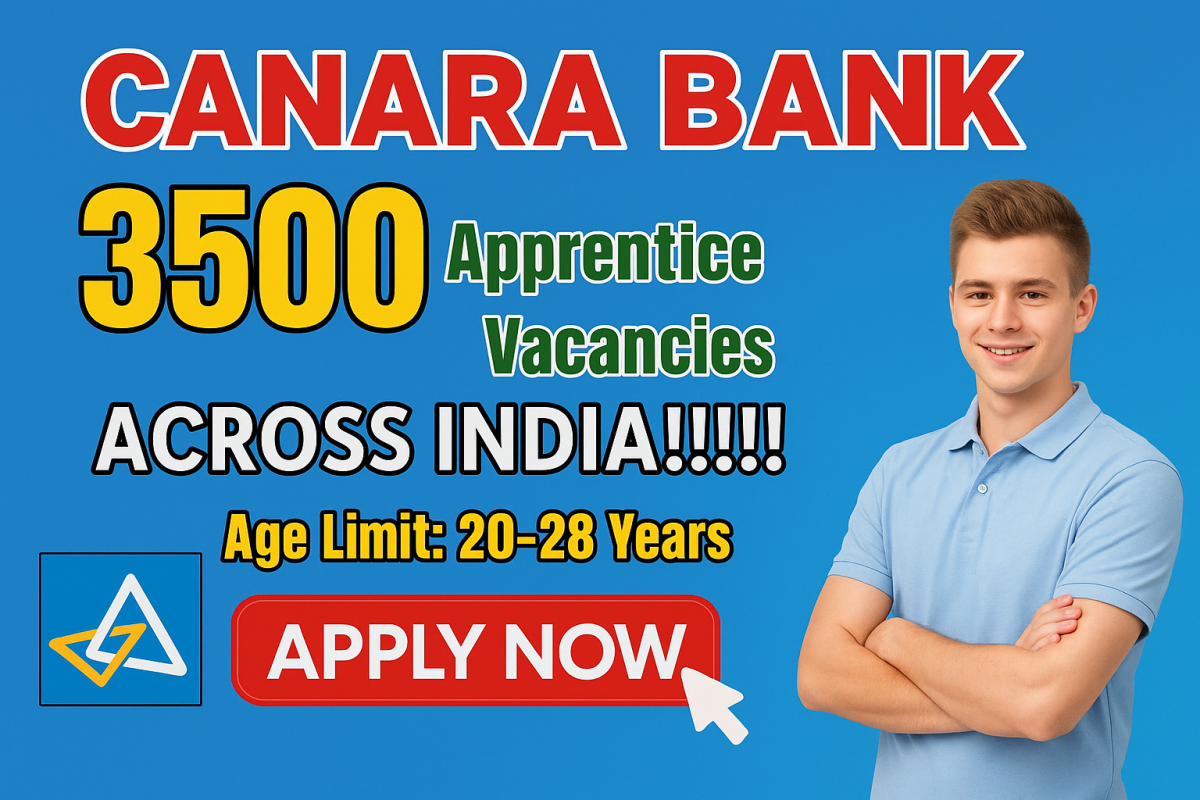Canara Bank Apprentice Recruitment 2025 (3500 Post) Canara Bank Apprentice Recruitment 2025 (3500 Post)