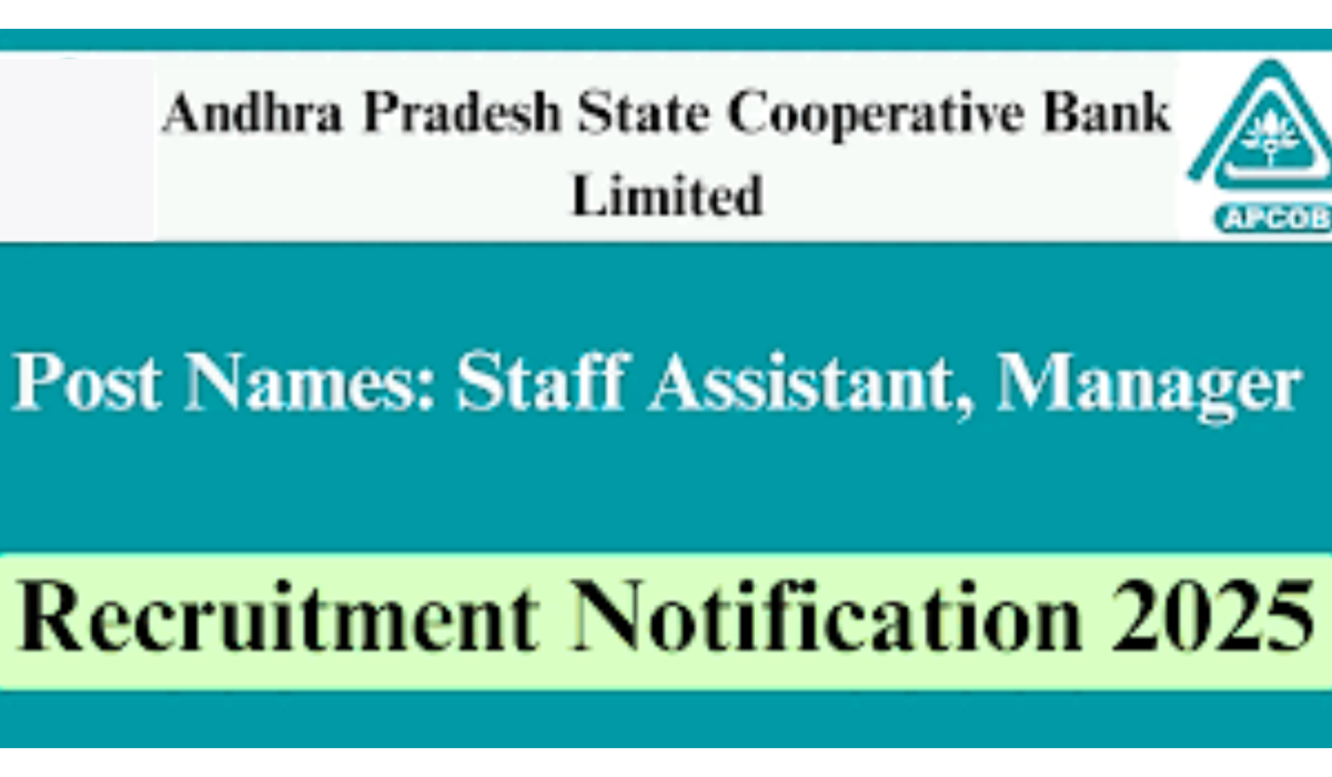 APCOB Manager Staff Assistant Recruitment 2025