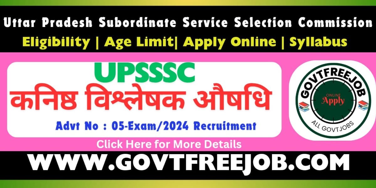 upsssc Junior Medicine Analyst upsssc Junior Medicine Analyst